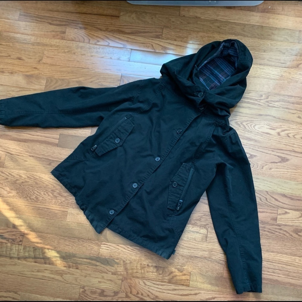 Burton Black Canvas Jacket- Sz L.  EUC!